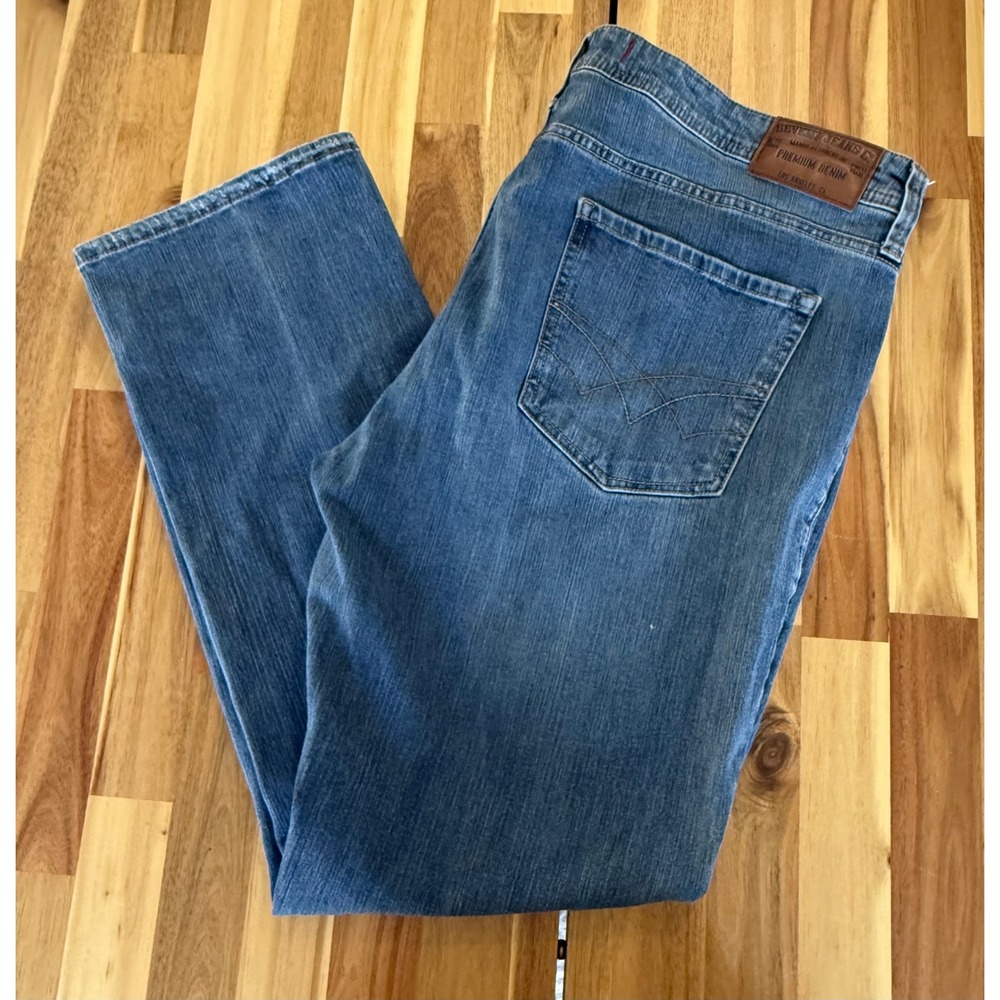 Seven7 Jeans Mens 38x32 Blue Slim Straight Fit Premium Medium Wash Stretch Denim